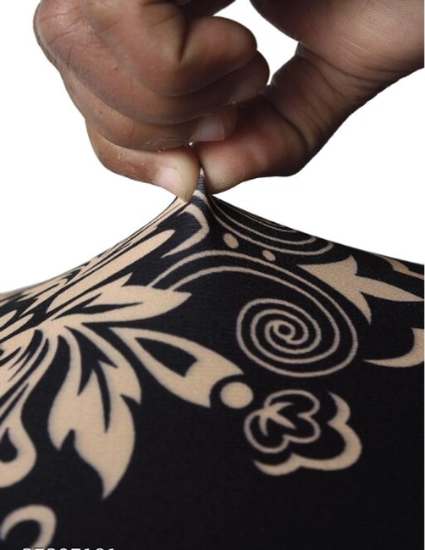 CORTINA SPANDEX Black Color Polyster Fabric Elastic Chair Cover Stretch Removable Washable 1Pcs - Black, Polyster, Pack of1